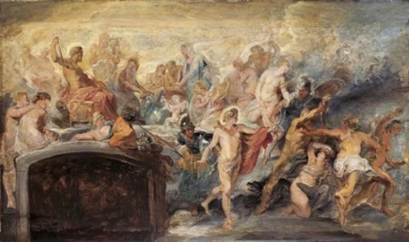 Il Consiglio degli Dei (Bozzetto per il Ciclo Medici) - Alte Pinakothek, Munich